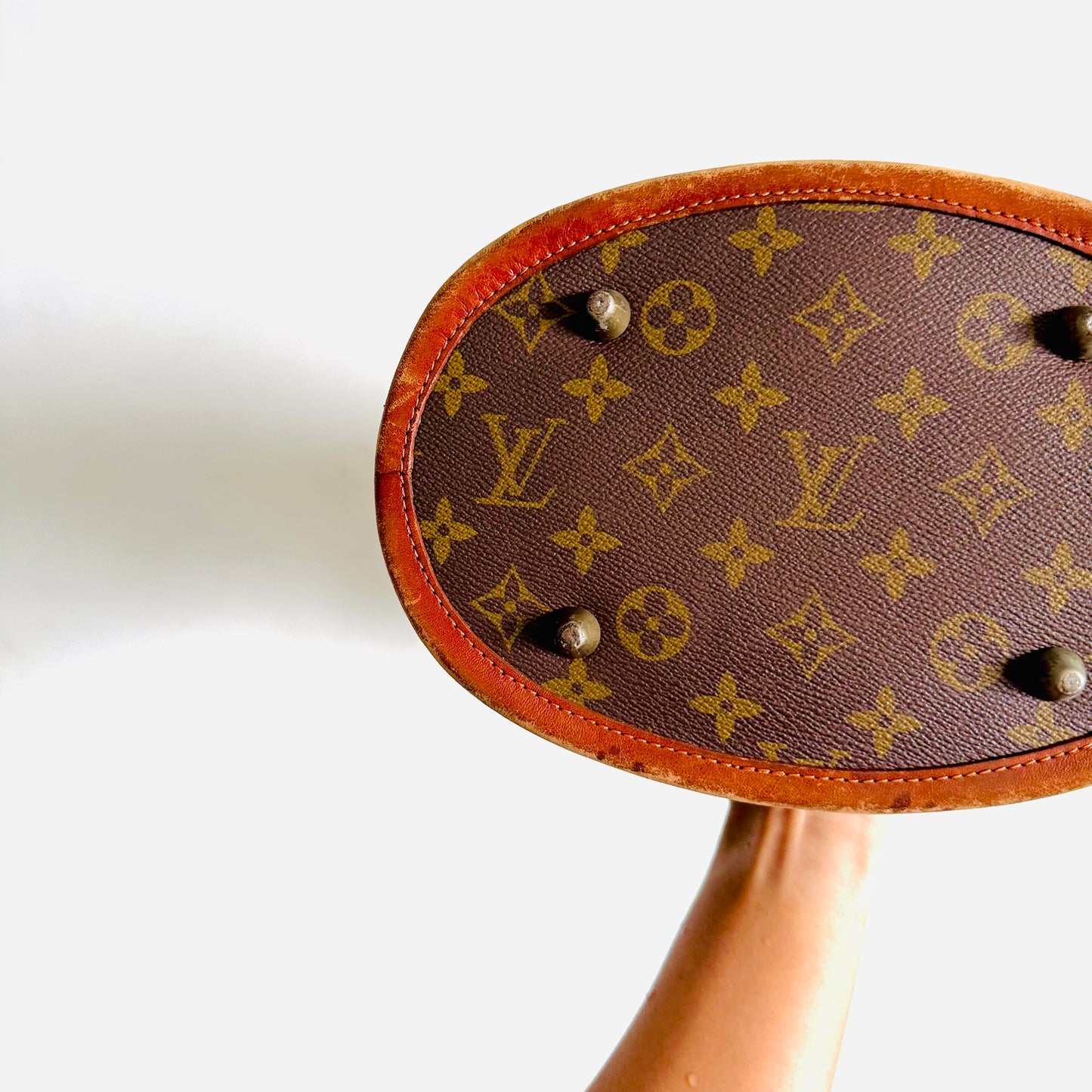 Louis Vuitton LV French Company Bucket PM Monogram Logo Vintage Shoulder Tote Bag With Pouch Purse