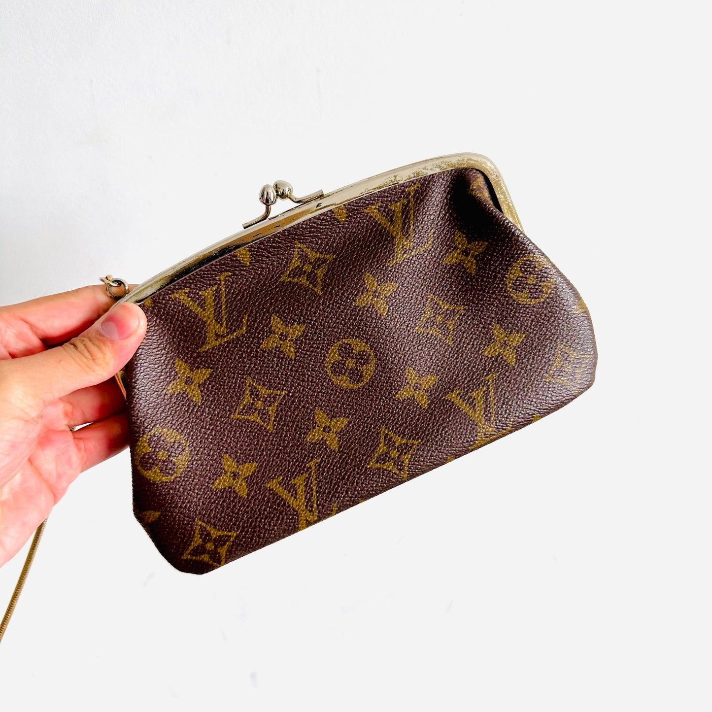 Louis Vuitton LV French Company Bucket PM Monogram Logo Vintage Shoulder Tote Bag With Pouch Purse