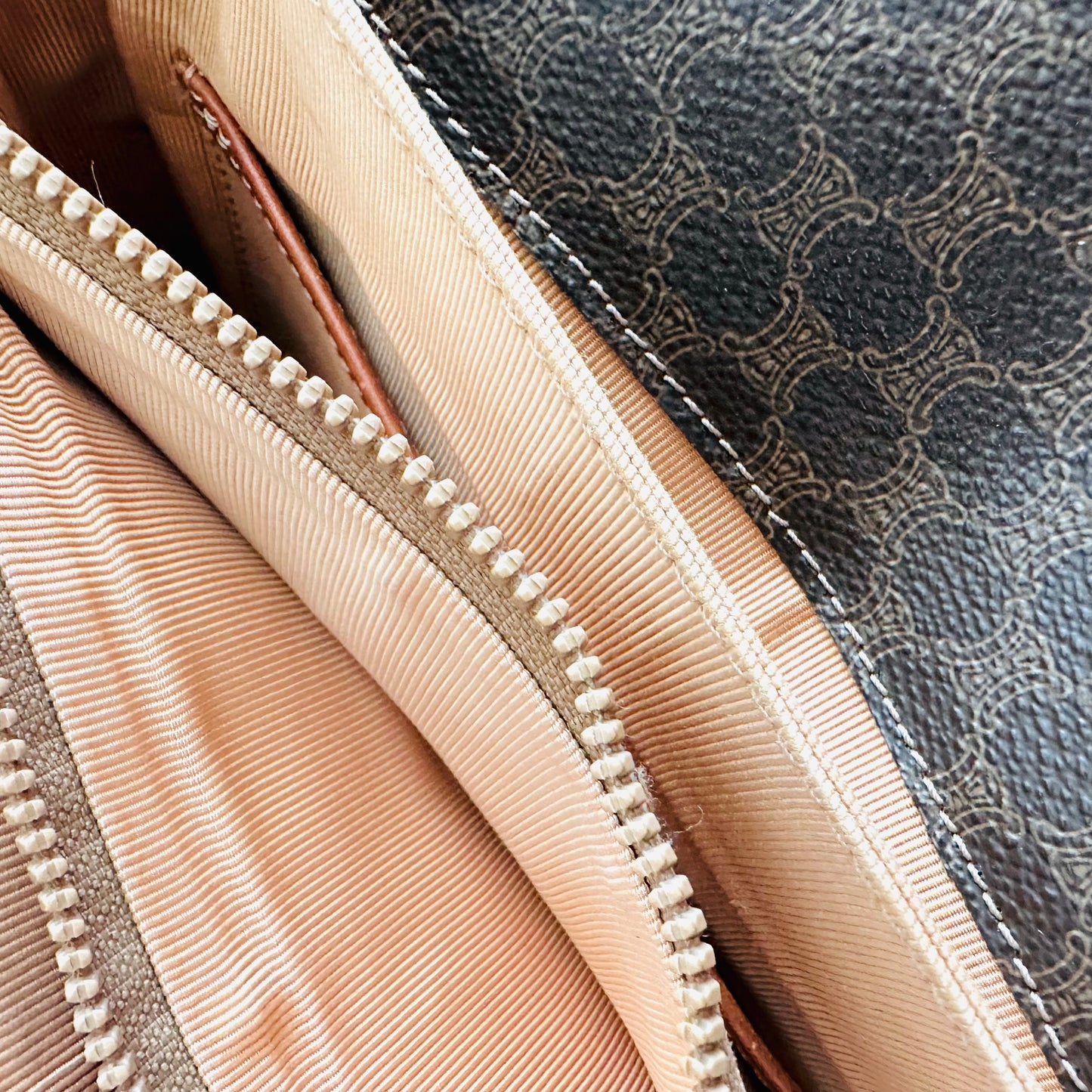 Celine Triomphe Macadam Monogram Logo GHW Vintage Flap Shoulder Sling Bag