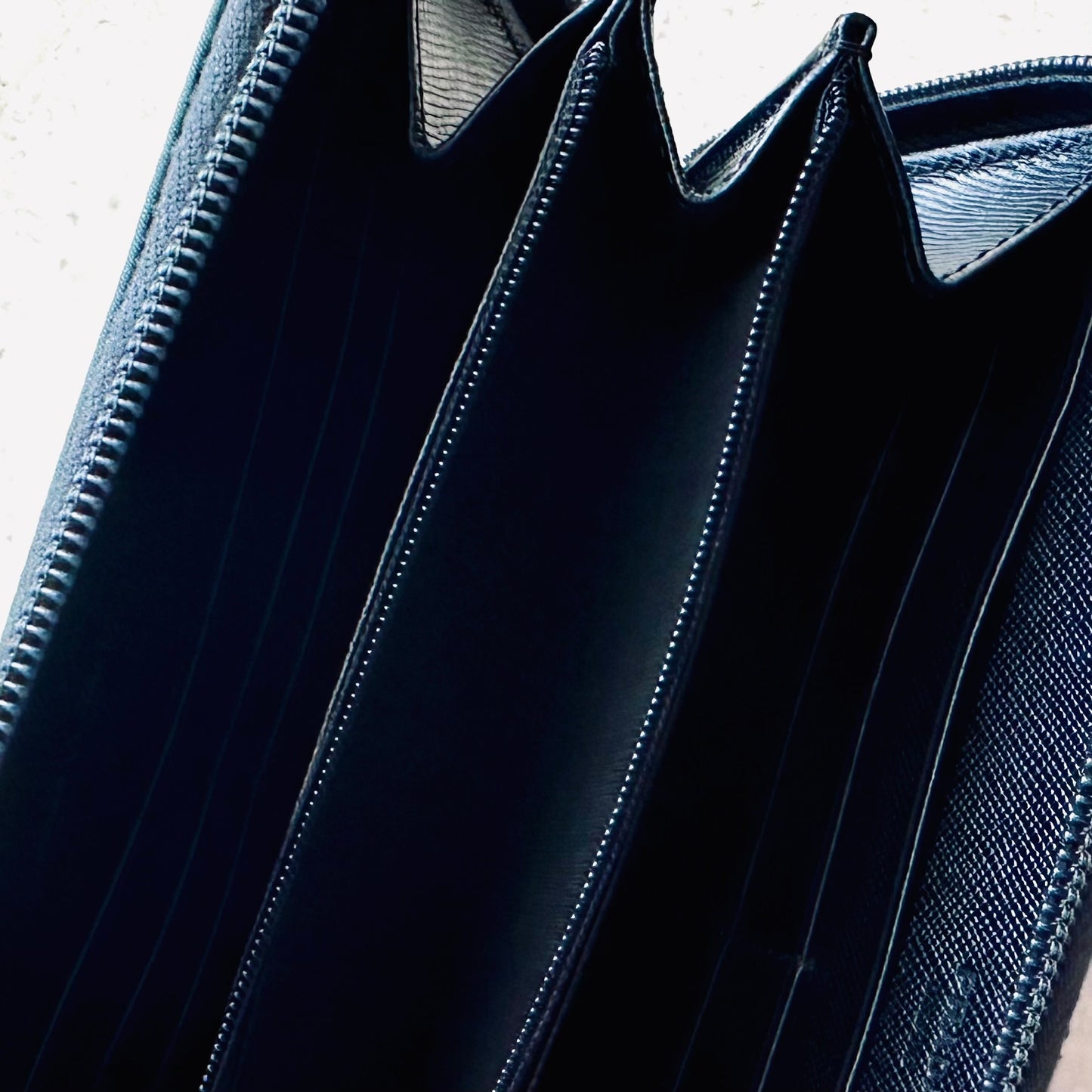 Prada Dark Green Tessuto Nylon Long Zippy Zip Around Wallet