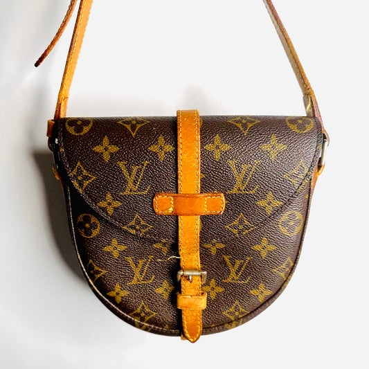 Louis Vuitton LV Monogram Logo Shanti Chantilly PM Shoulder Sling Vintage Flap Bag