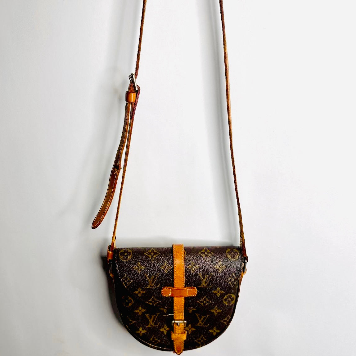 Louis Vuitton LV Monogram Logo Shanti Chantilly PM Shoulder Sling Vintage Flap Bag