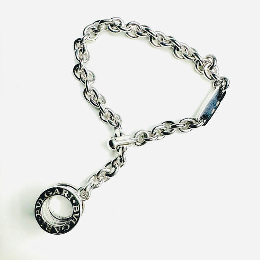 Bvlgari Bulgari B Zero Bzero 925 Sterling Silver Chain Charm Pendant Bracelet