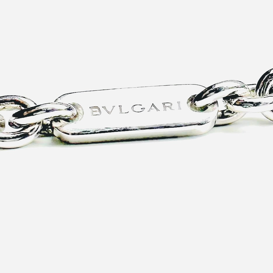 Bvlgari Bulgari B Zero Bzero 925 Sterling Silver Chain Charm Pendant Bracelet