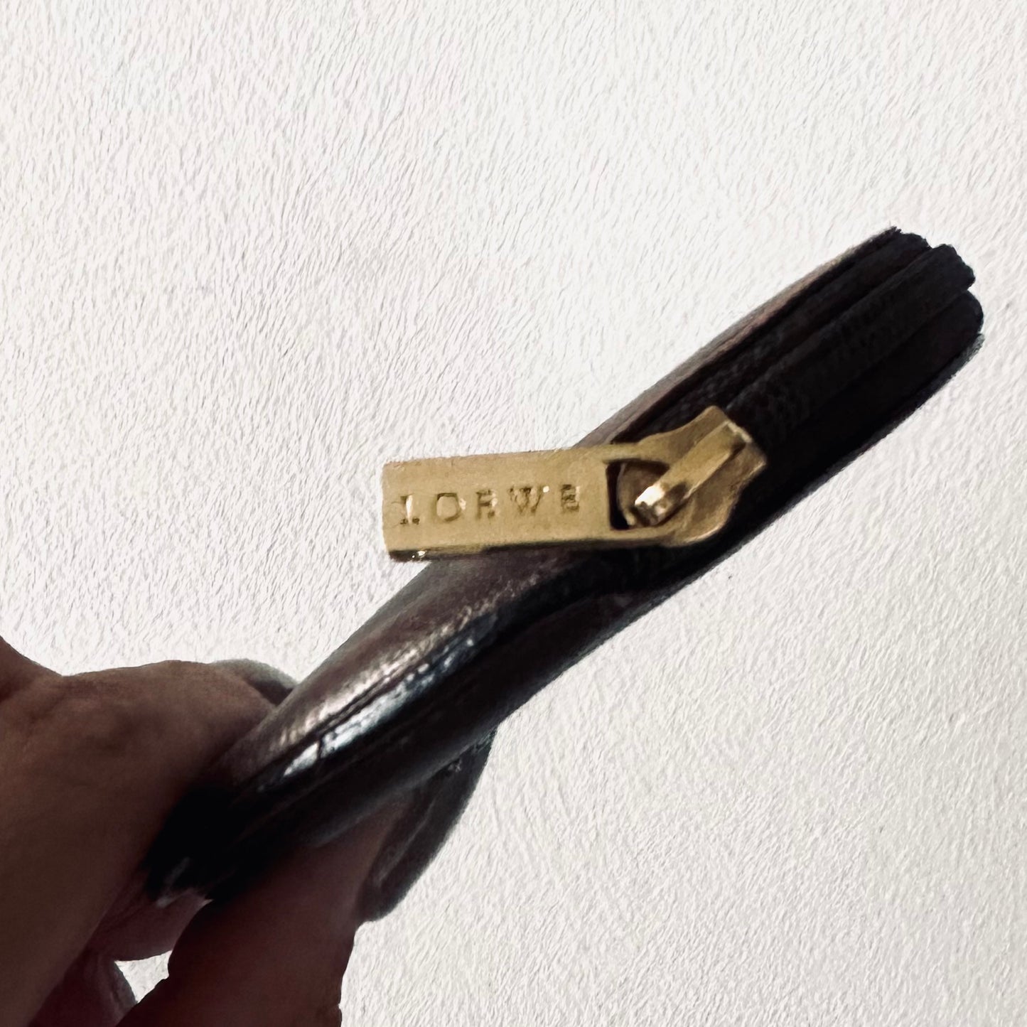 Loewe Brown GHW Smooth Leather Round Coin Purse