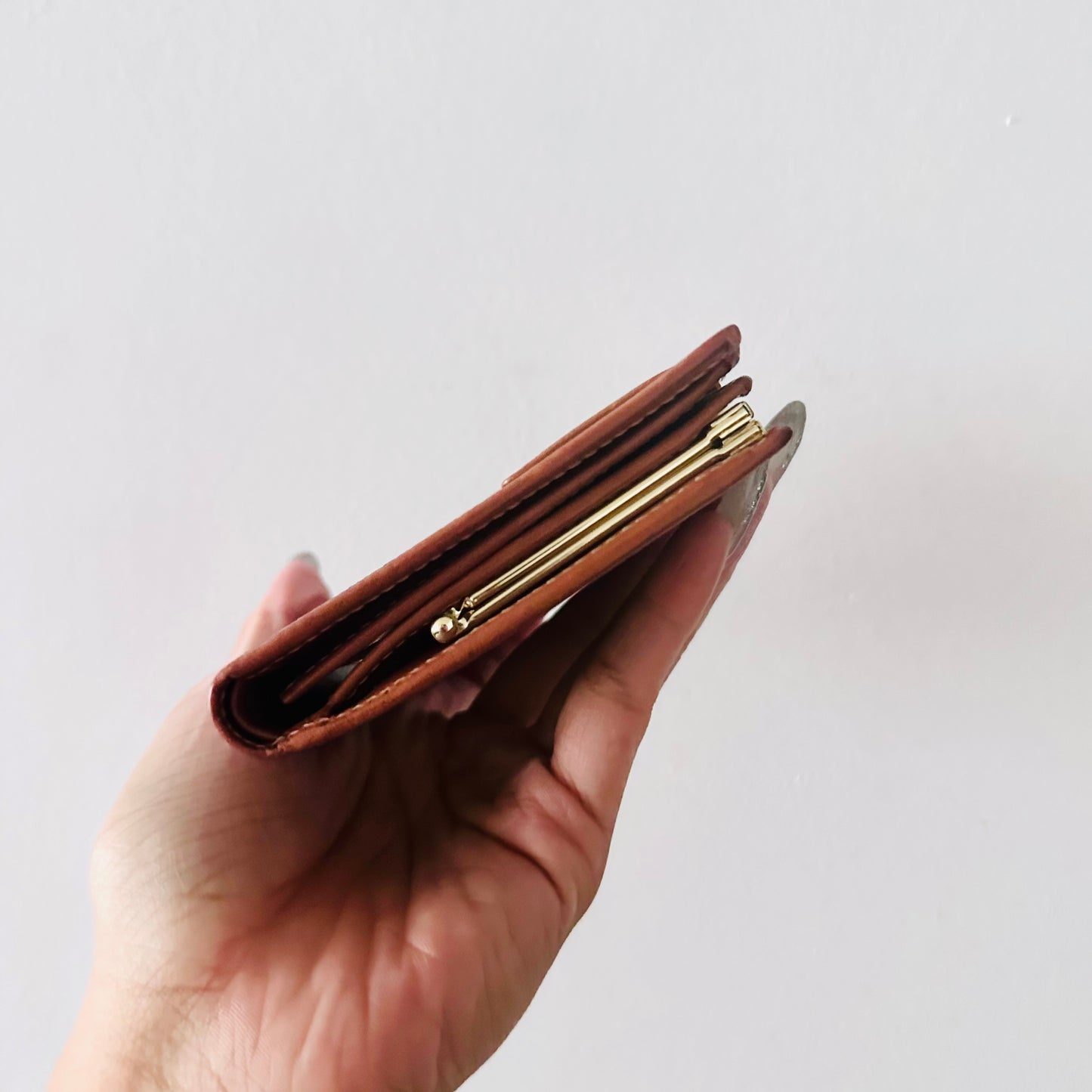 Celine Triomphe Macadam Monogram Logo GHW Flap Compact Bifold Wallet