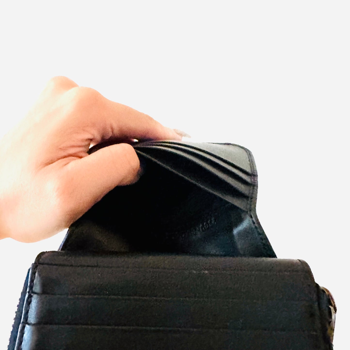 Fendi Black / Brown FF Zucchino Monogram Logo Flap Compact Bifold Wallet