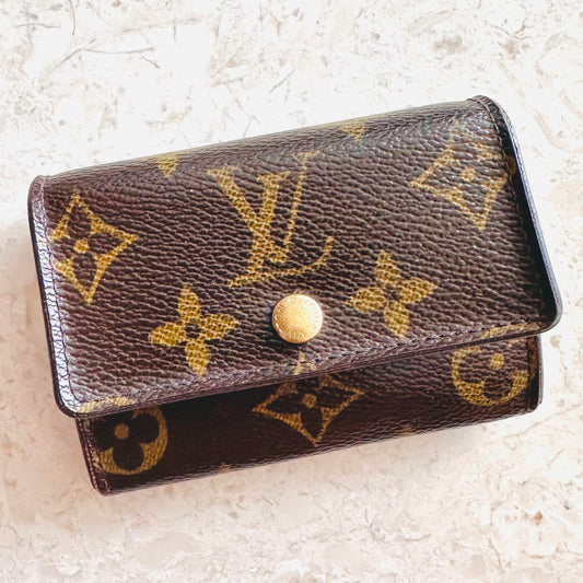 Louis Vuitton LV Monogram Logo GHW Compact Flap Wallet