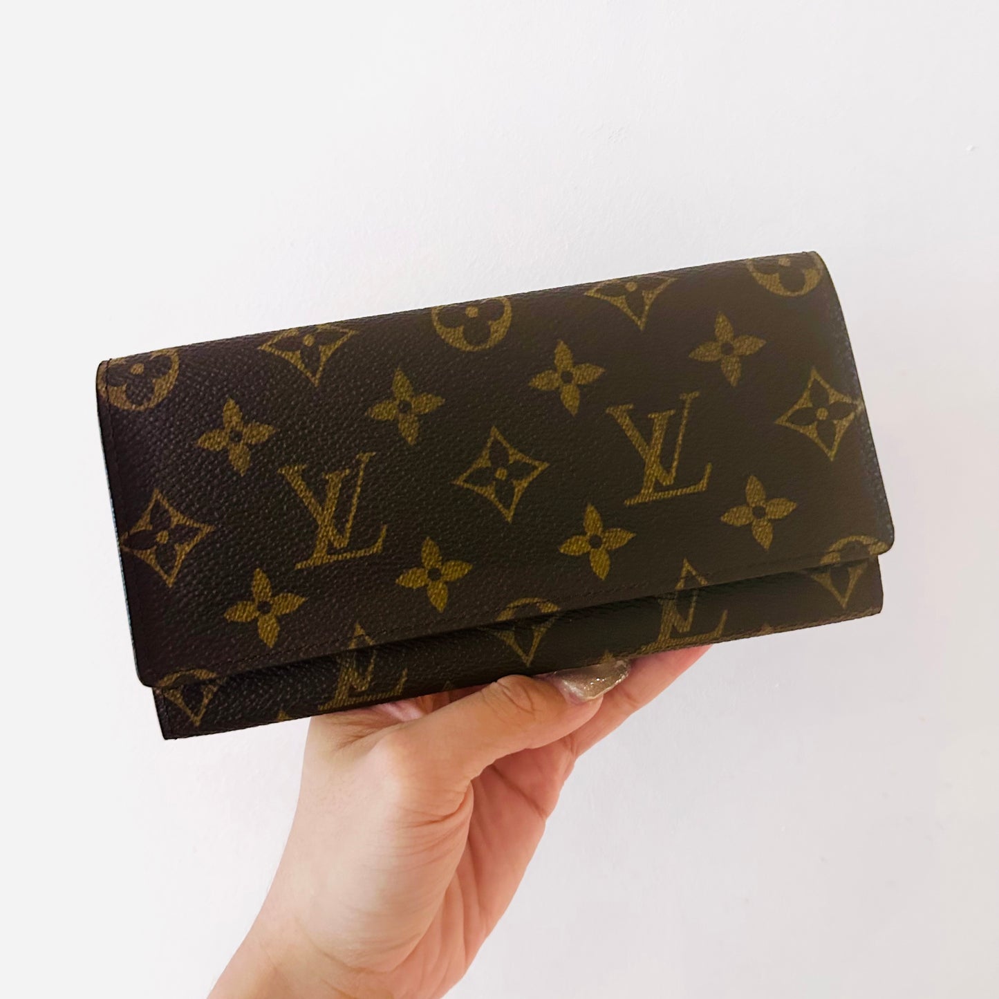 Louis Vuitton LV Monogram Logo GHW Porte Yen Flap Long Wallet