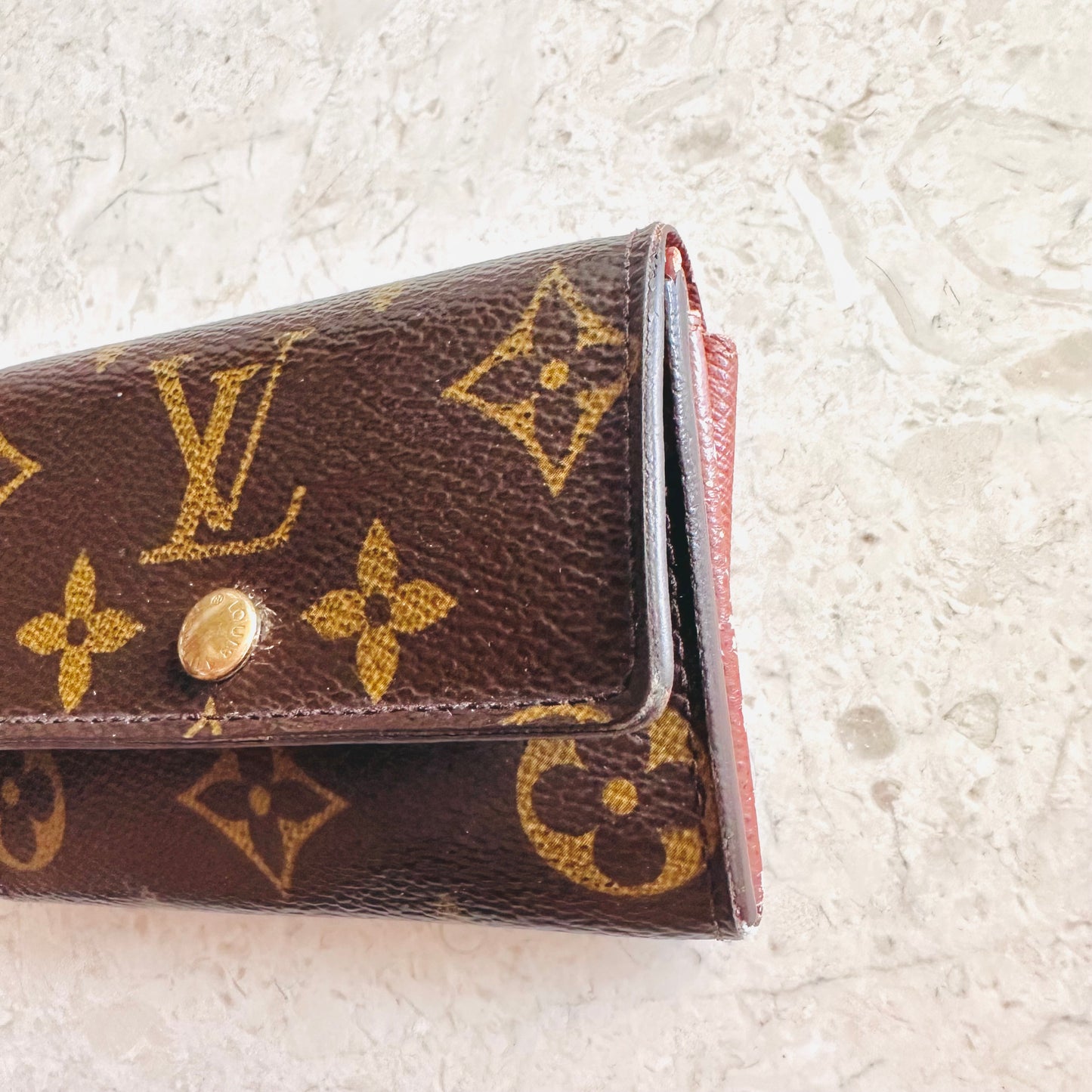 Louis Vuitton LV Monogram Logo GHW Compact Flap Wallet