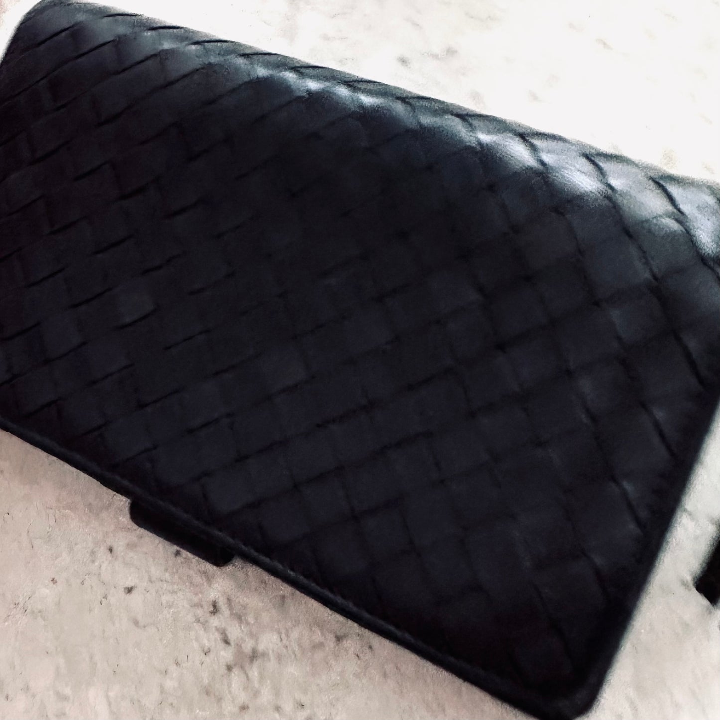 Bottega Veneta BV Dark Brown Continental Intrecciato Nappa Woven Leather Flap Long Wallet