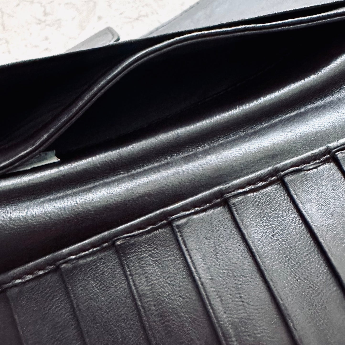 Bottega Veneta BV Dark Brown Continental Intrecciato Nappa Woven Leather Flap Long Wallet