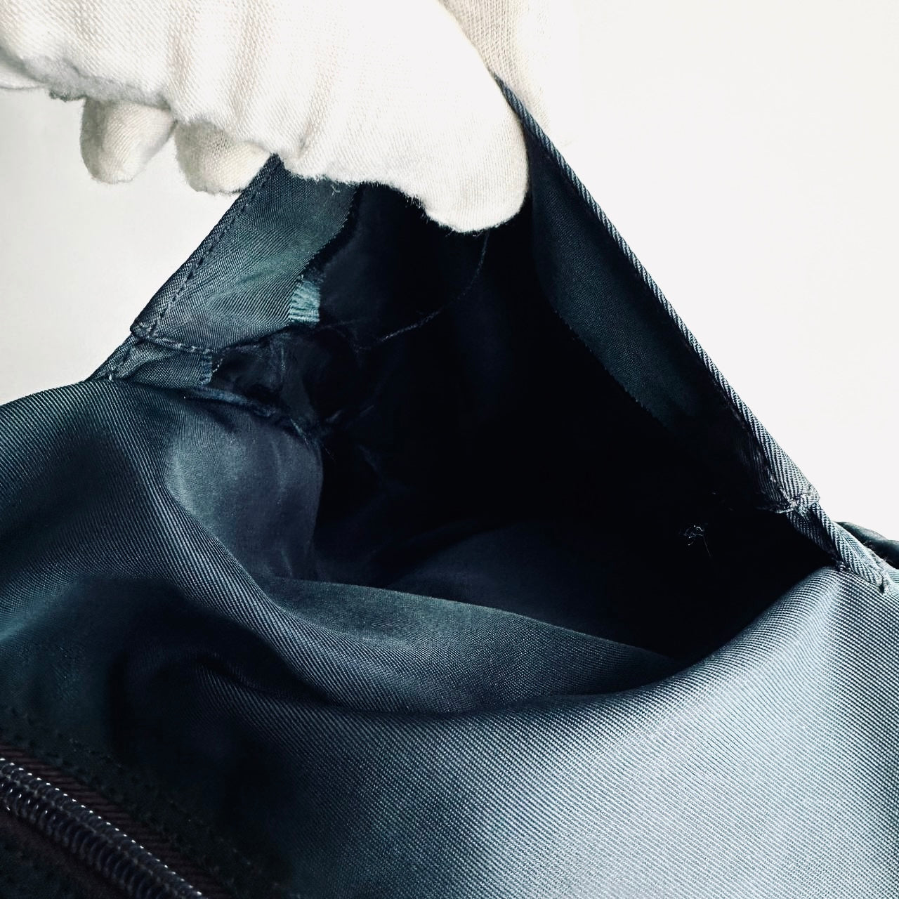Prada Teal Blue Tessuto Monogram Logo Flap Shoulder Sling Bag