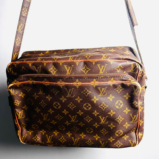 Louis Vuitton LV Reporter Nile Monogram Logo GHW Camera Messenger Shoulder Sling Bag