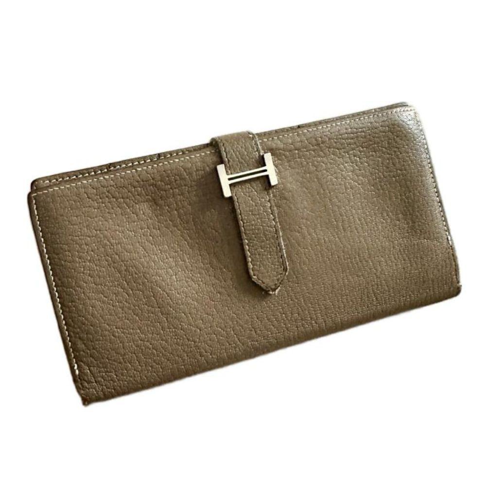 Hermes Bearn Leather Long Flap Wallet