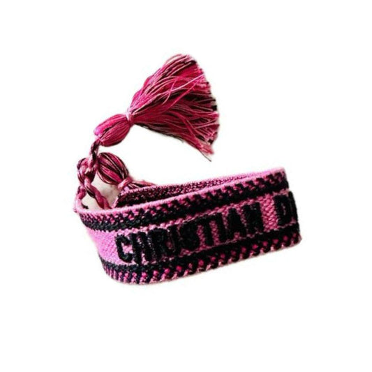 Dior Pink Logo Friendship Bracelet