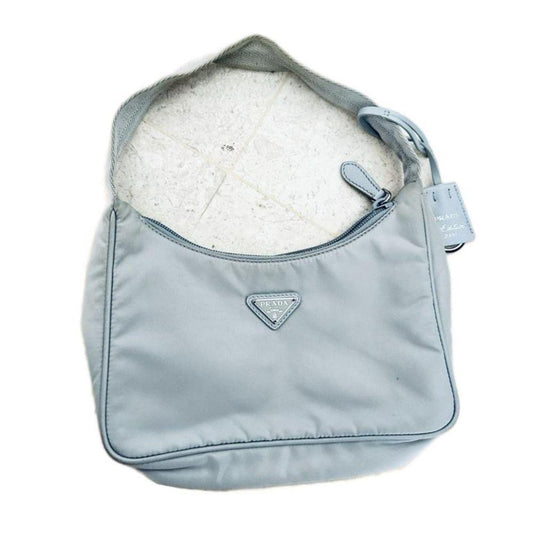 Prada Light Blue Re-Edition Hobo Nylon Shoulder Bag