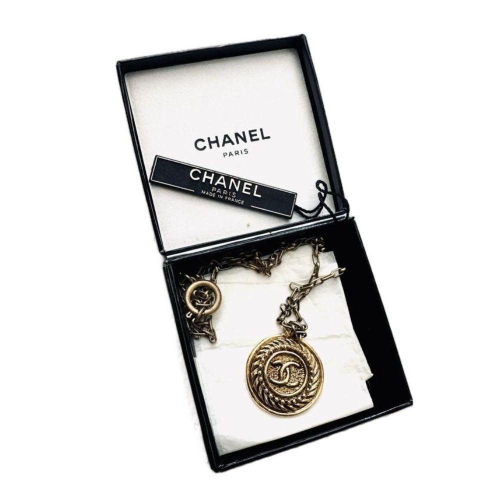 Chanel Gold Logo Chain Necklace