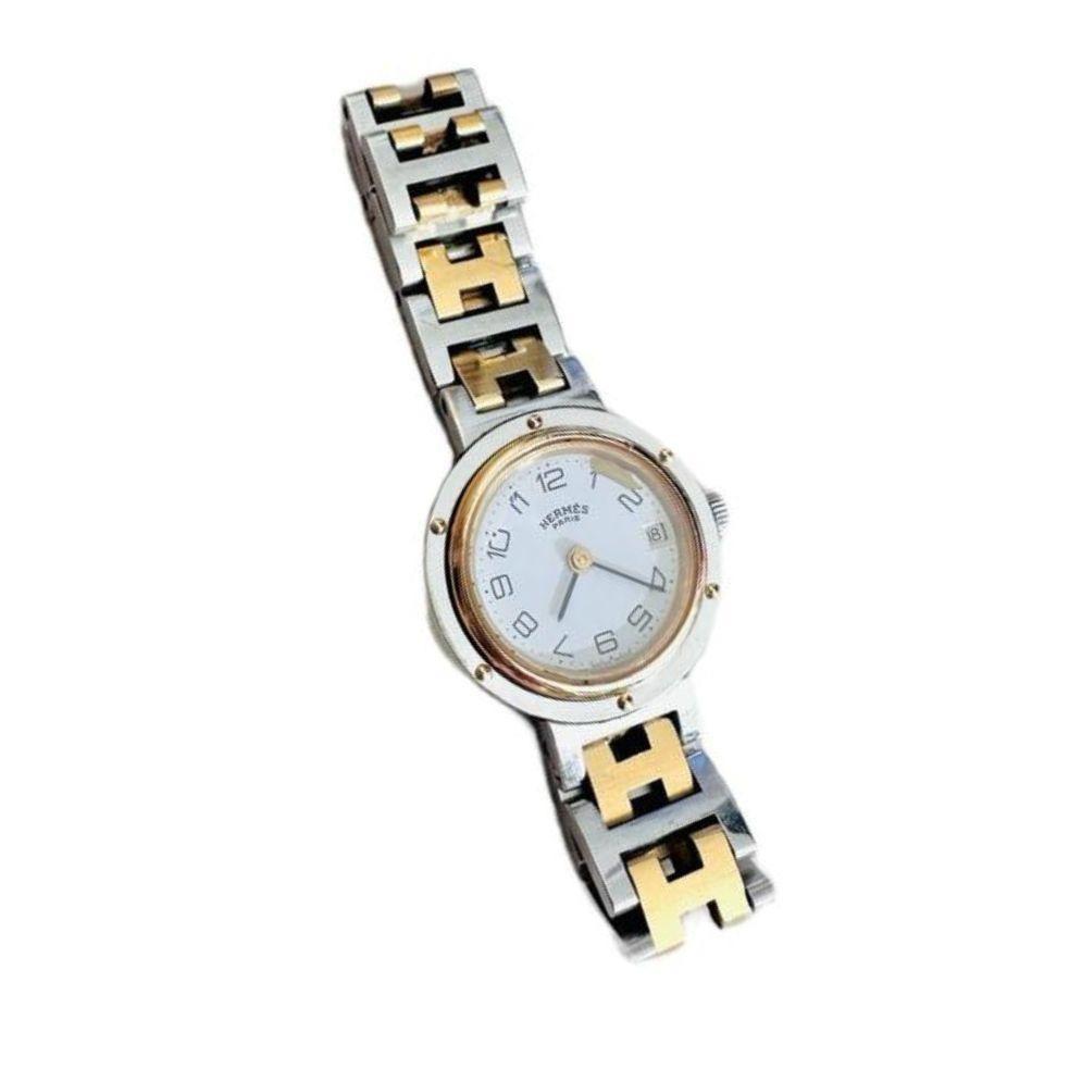(Up to 16cm wrist) Hermes Clipper 24mm Two Tone Quartz Watch