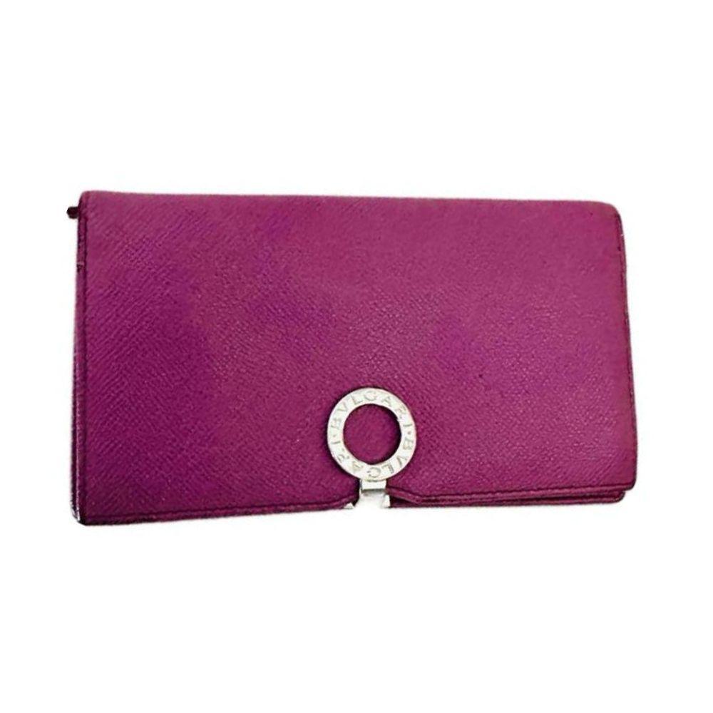 BVLGARI Leather Long Flap Wallet