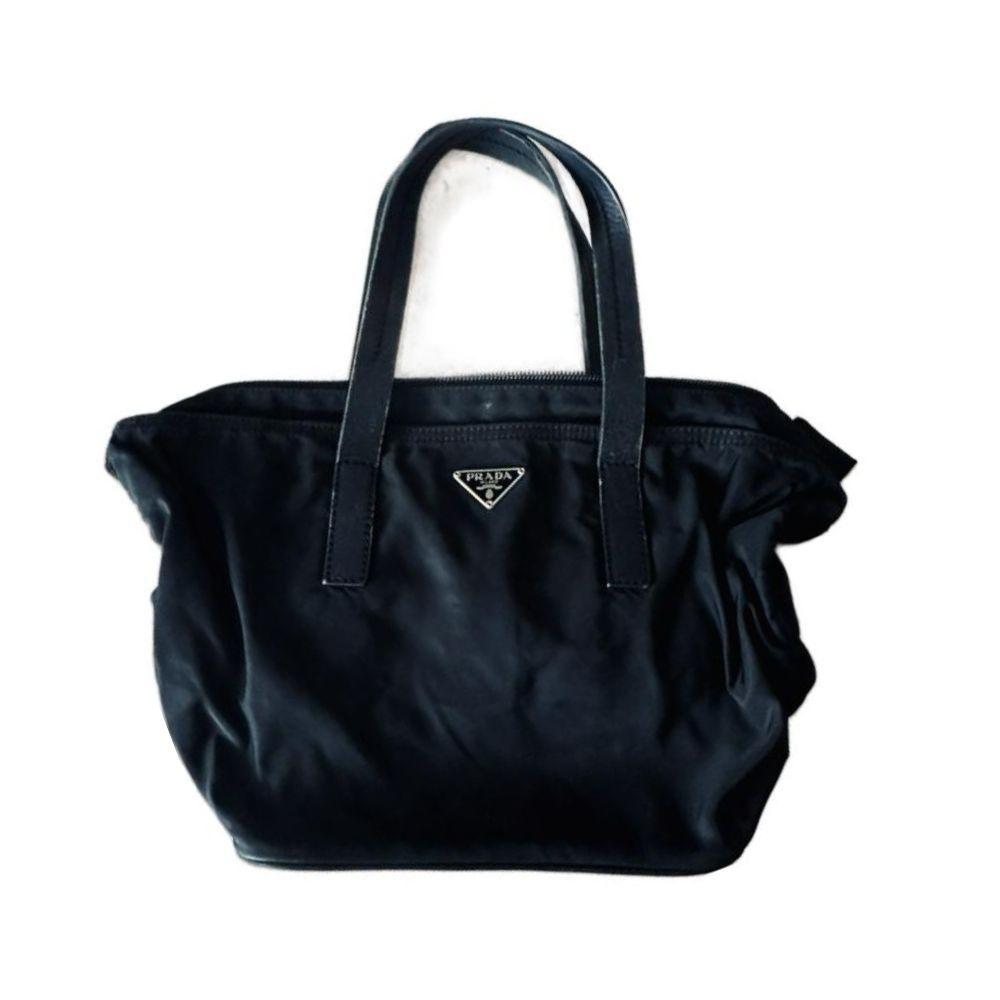 Prada Black Bucket Nylon Tote Bag