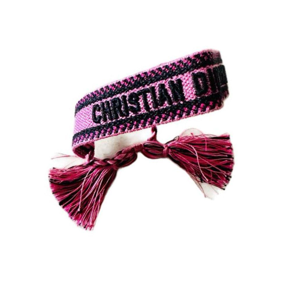 Dior Pink Logo Friendship Bracelet
