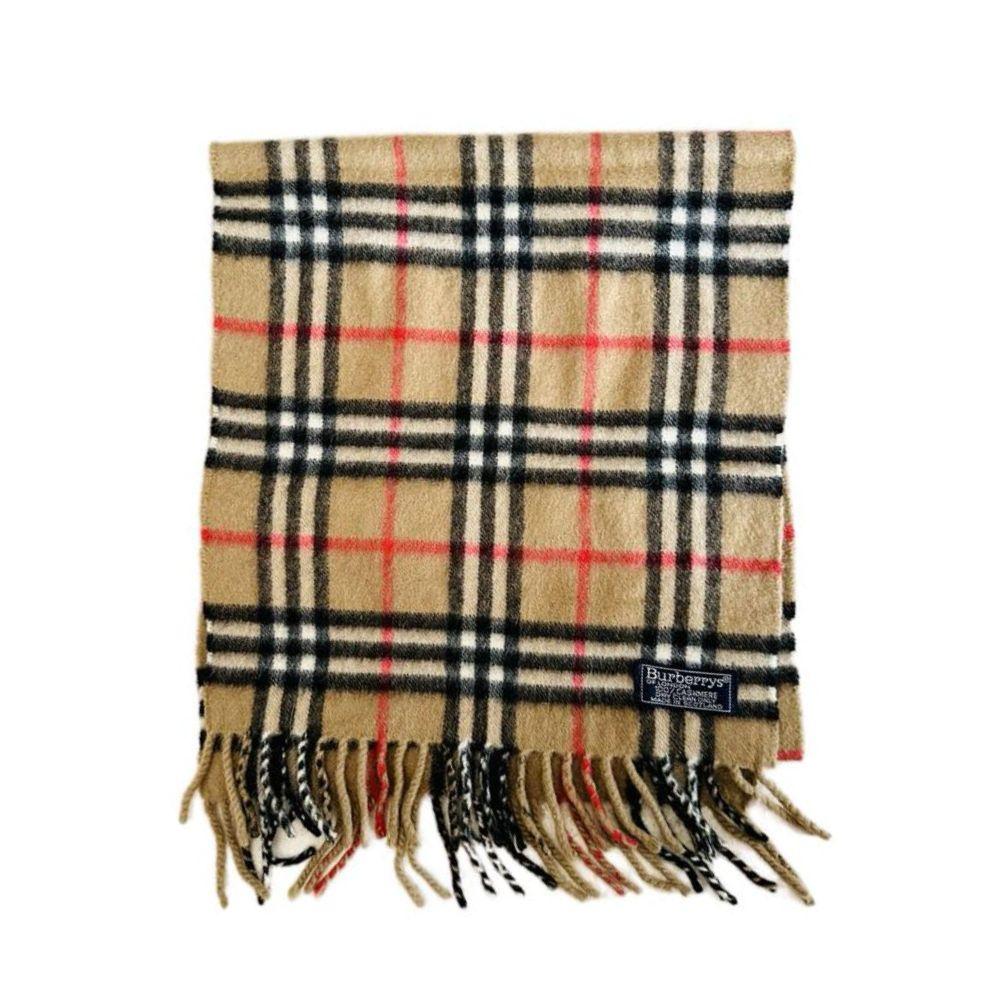 Burberry Cashmere 30x132cm Checkered Scarf