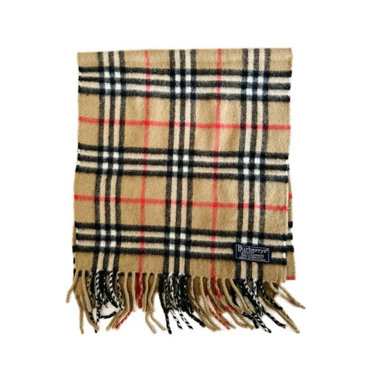 Burberry Cashmere 30x132cm Checkered Scarf