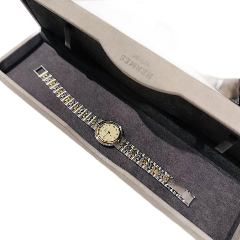 (Up To 17.5cm Wrist) Hermes 24mm Olympia Clipper Two Tone Quartz Watch