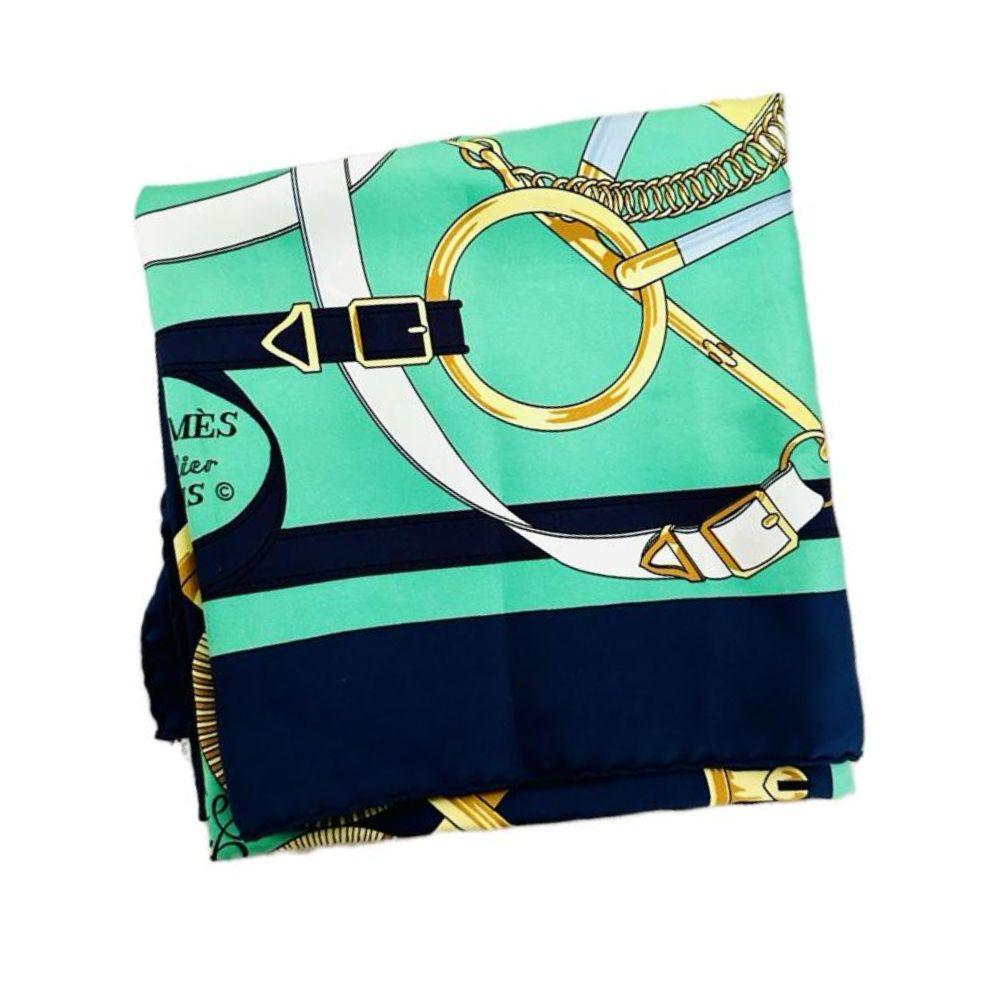 Hermes Golden Spur Carre 90 Multicolour Scarf