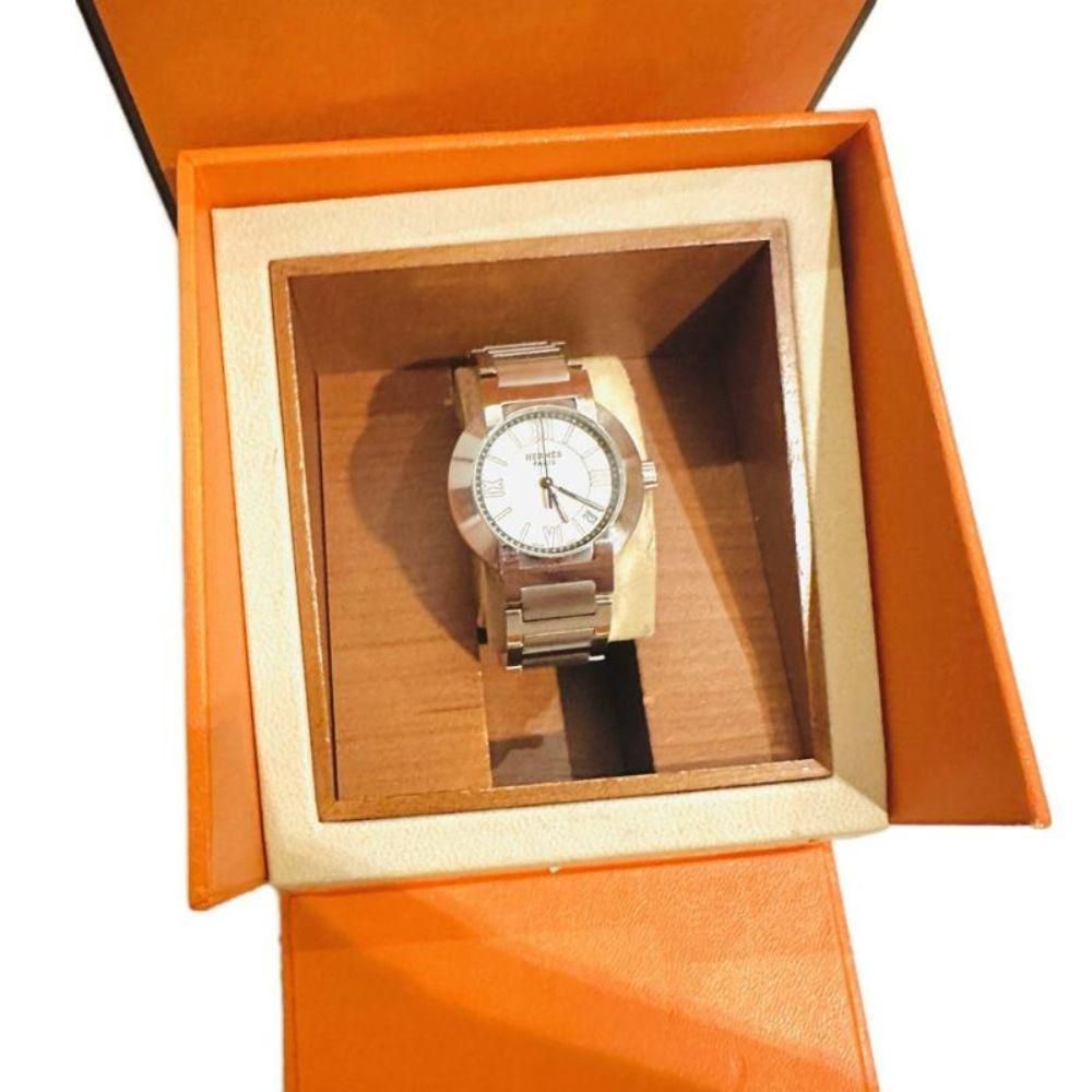 (Up to 16cm) Hermes White Dial Nomade Automatic 27mm Watch