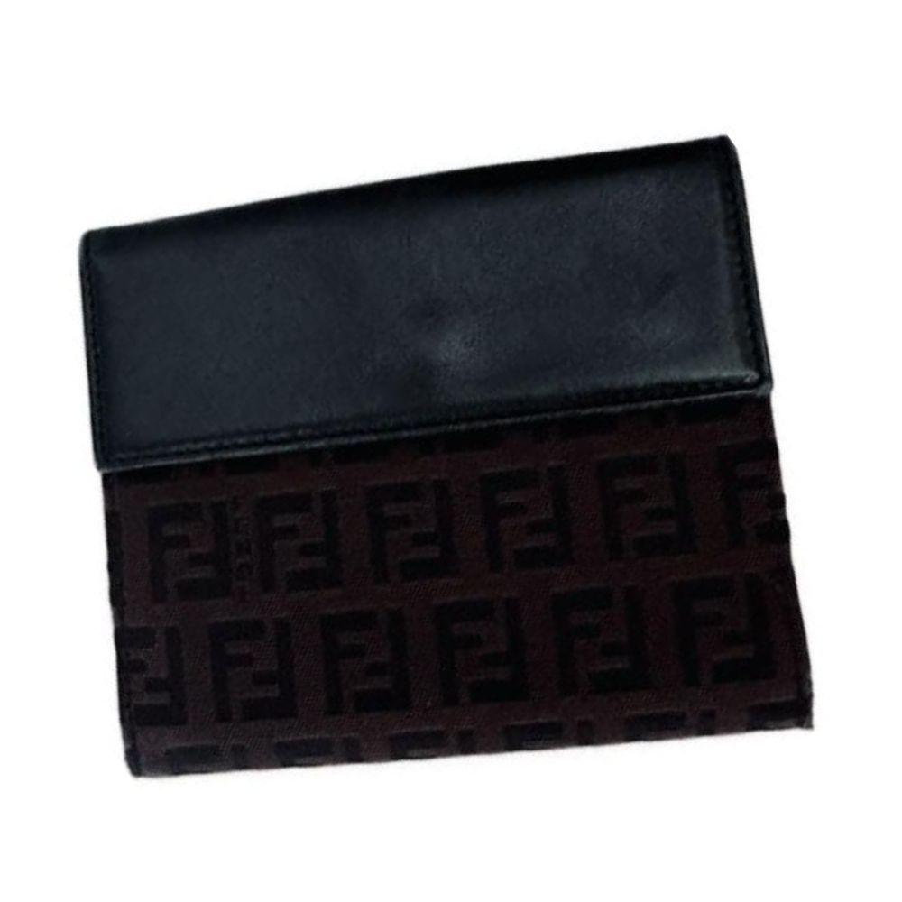Fendi Zucca Compact Flap Wallet