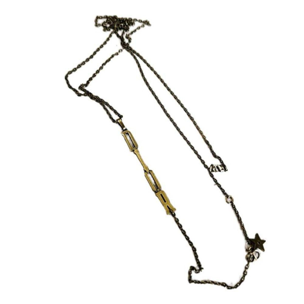 Dior Gold Logo Chain Necklace