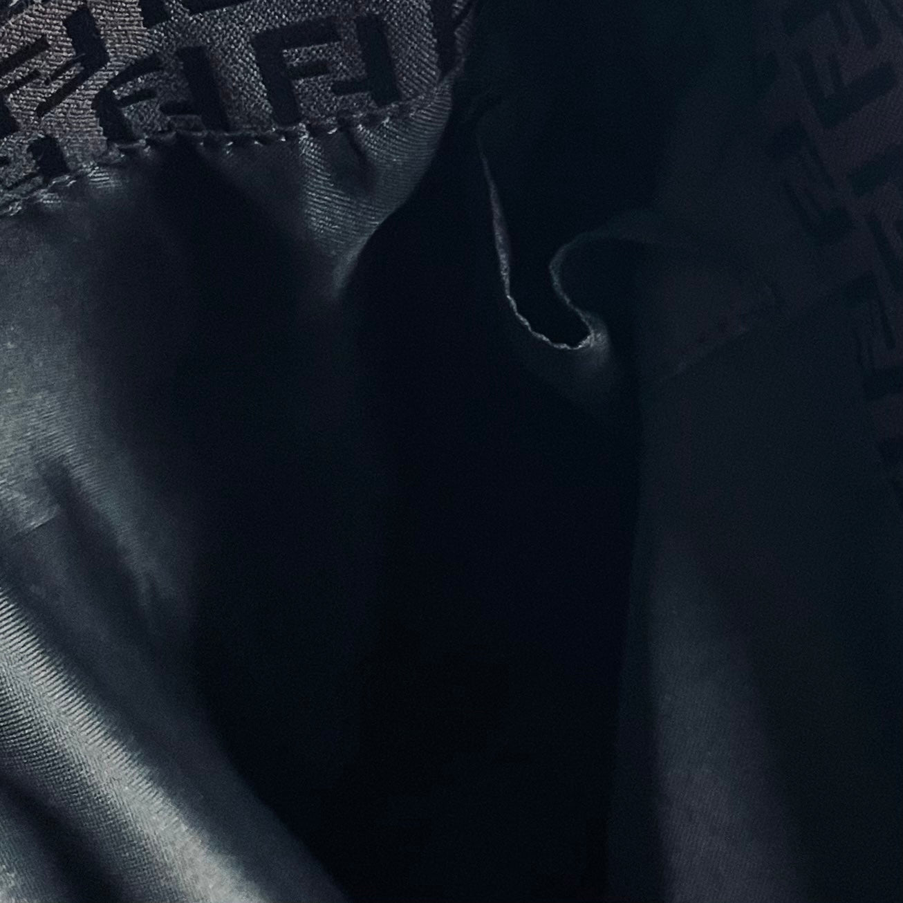 Fendi Dark Brown / Black Iridescent Zucca FF Monogram Logo Shopper Tote Bag