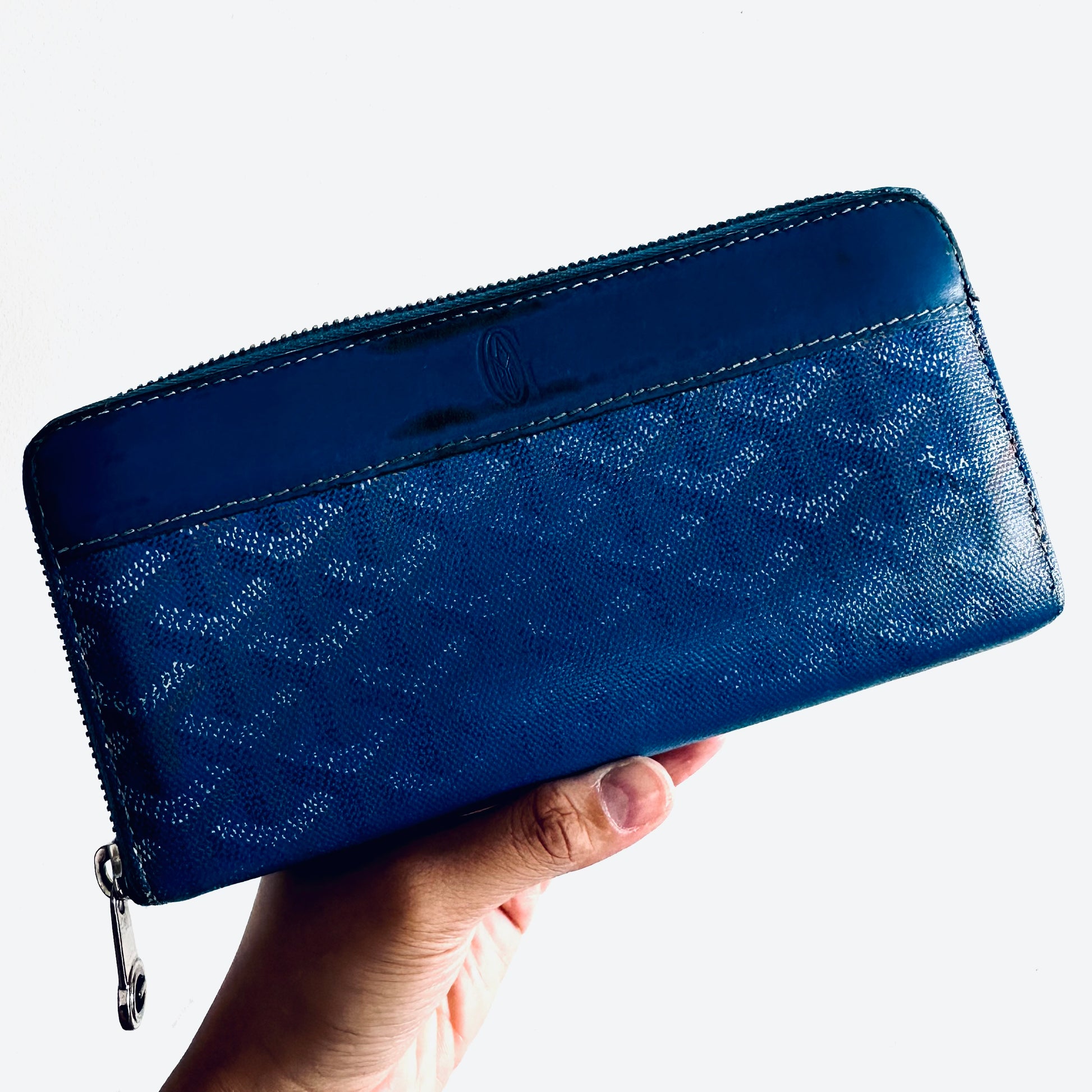 Goyard, Bags, Goyard Blue Matignon Zippy Wallet