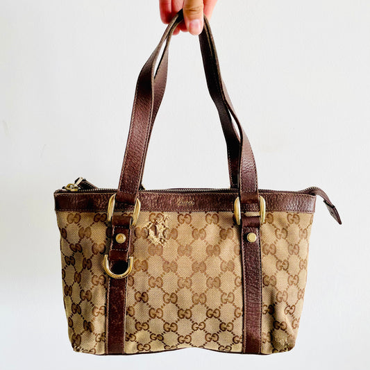 Gucci Abbey GG Monogram Logo Mini Tote Bag