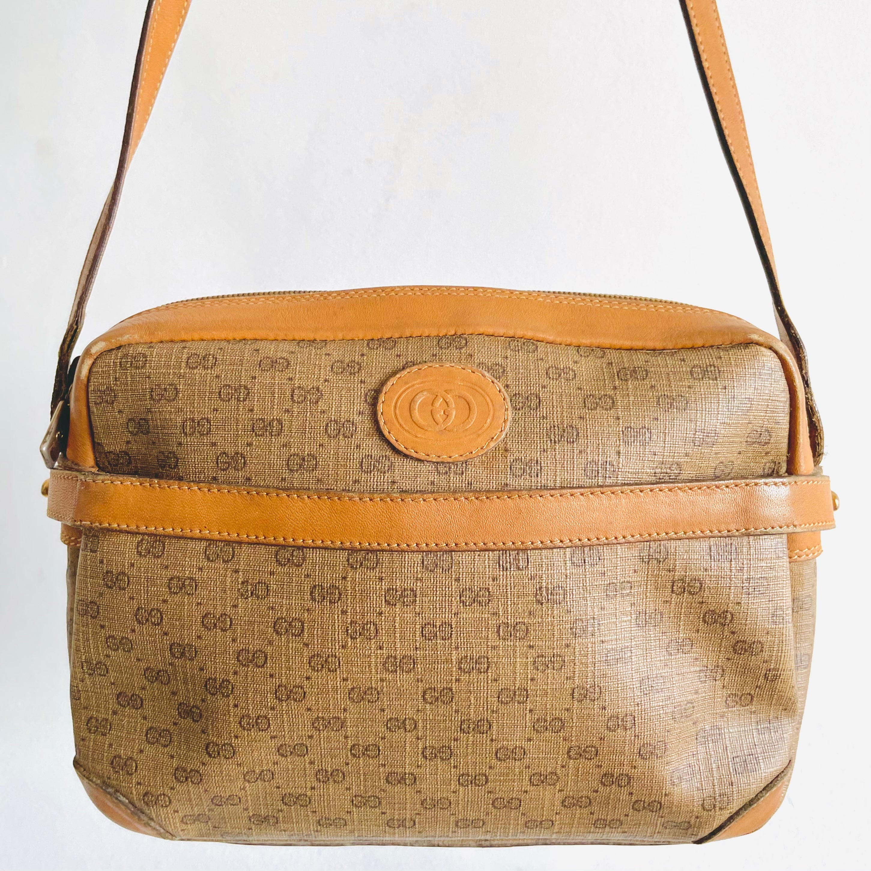 Gucci Micro GG Monogram Small Logo Vintage Camera Shoulder Sling